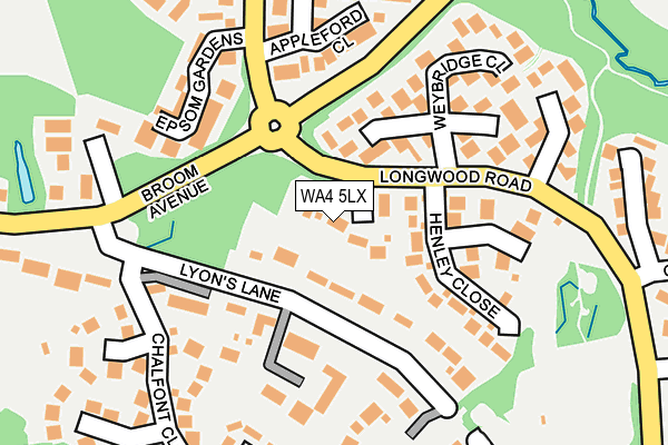 WA4 5LX map - OS OpenMap – Local (Ordnance Survey)