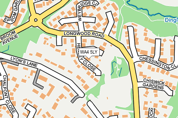 WA4 5LY map - OS OpenMap – Local (Ordnance Survey)