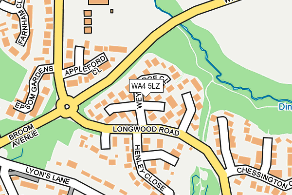WA4 5LZ map - OS OpenMap – Local (Ordnance Survey)