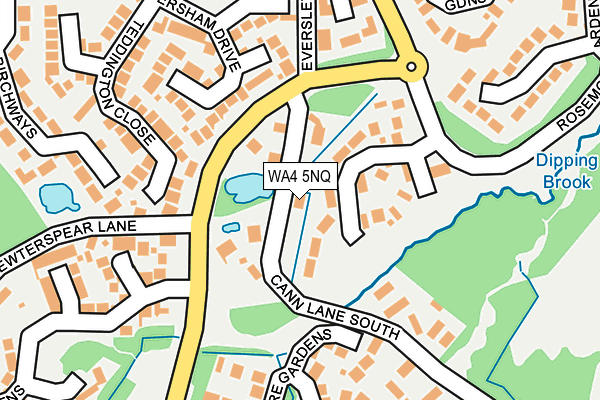 WA4 5NQ map - OS OpenMap – Local (Ordnance Survey)