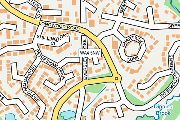 WA4 5NW map - OS OpenMap – Local (Ordnance Survey)