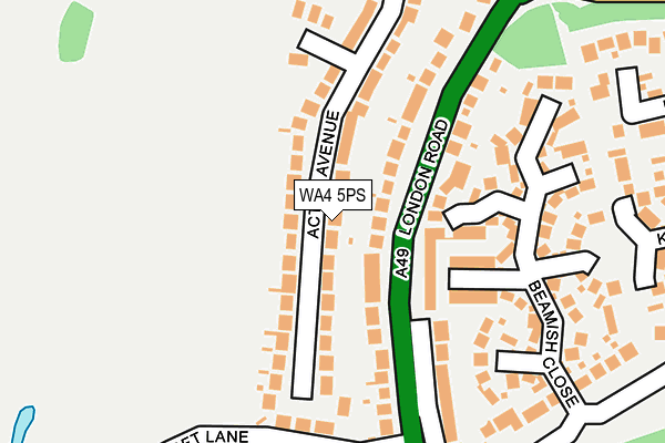 WA4 5PS map - OS OpenMap – Local (Ordnance Survey)