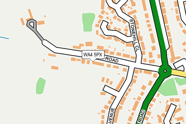 WA4 5PX map - OS OpenMap – Local (Ordnance Survey)