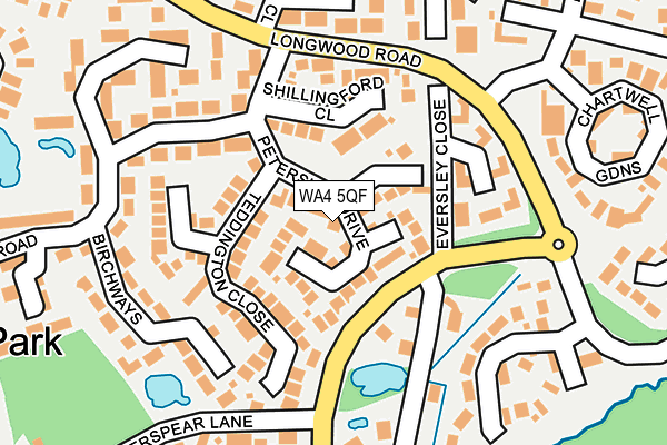 WA4 5QF map - OS OpenMap – Local (Ordnance Survey)