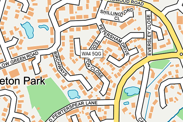 WA4 5QG map - OS OpenMap – Local (Ordnance Survey)