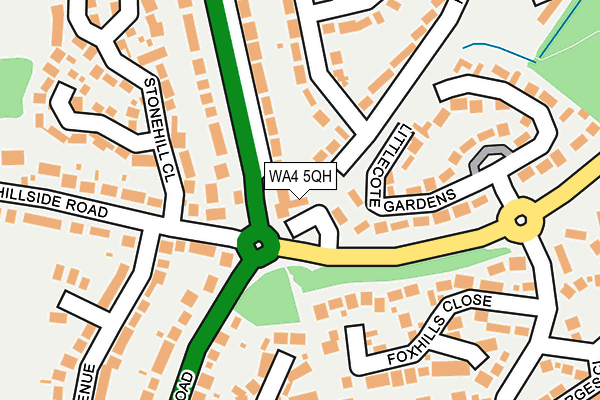 WA4 5QH map - OS OpenMap – Local (Ordnance Survey)