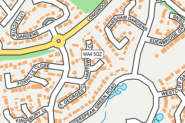 WA4 5QZ map - OS OpenMap – Local (Ordnance Survey)