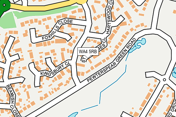 WA4 5RB map - OS OpenMap – Local (Ordnance Survey)