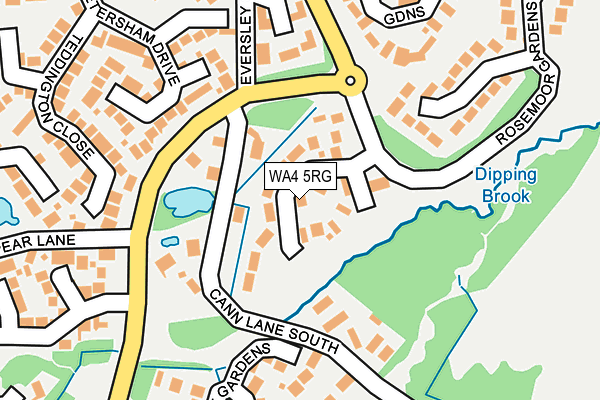 WA4 5RG map - OS OpenMap – Local (Ordnance Survey)
