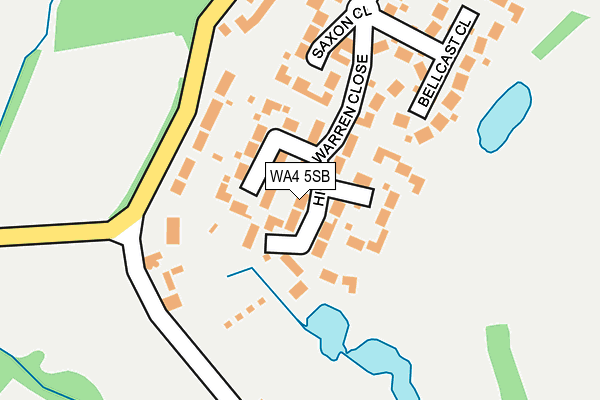 WA4 5SB map - OS OpenMap – Local (Ordnance Survey)