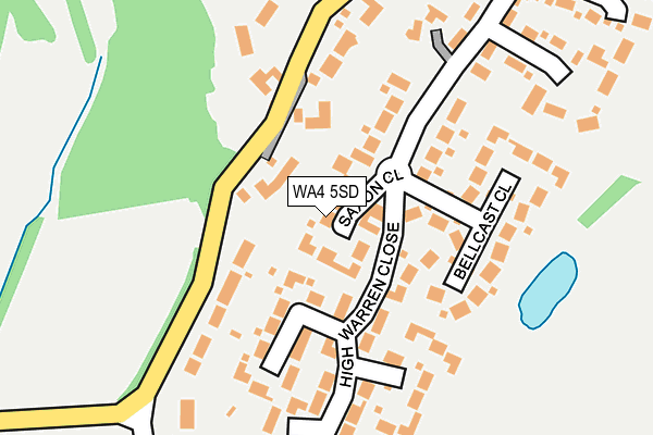 WA4 5SD map - OS OpenMap – Local (Ordnance Survey)