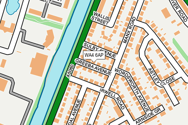 WA4 6AP map - OS OpenMap – Local (Ordnance Survey)