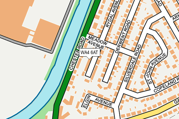 WA4 6AT map - OS OpenMap – Local (Ordnance Survey)