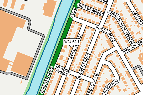 WA4 6AU map - OS OpenMap – Local (Ordnance Survey)