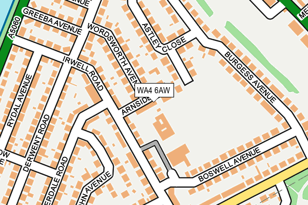 WA4 6AW map - OS OpenMap – Local (Ordnance Survey)