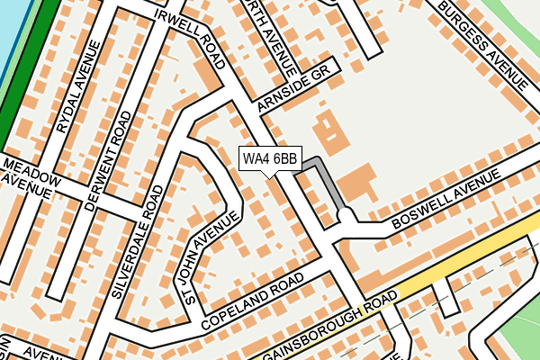 WA4 6BB map - OS OpenMap – Local (Ordnance Survey)