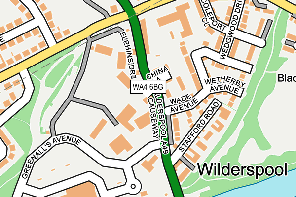 WA4 6BG map - OS OpenMap – Local (Ordnance Survey)
