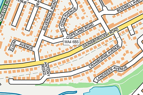 WA4 6BS map - OS OpenMap – Local (Ordnance Survey)