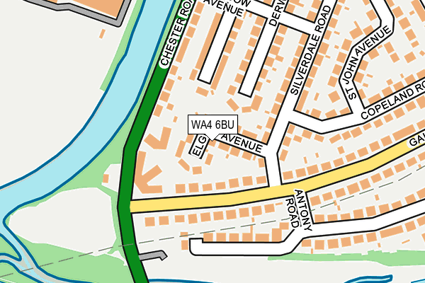 WA4 6BU map - OS OpenMap – Local (Ordnance Survey)