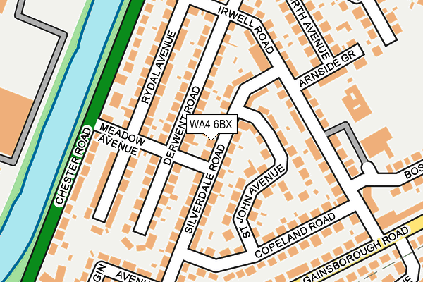 WA4 6BX map - OS OpenMap – Local (Ordnance Survey)