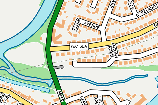 WA4 6DA map - OS OpenMap – Local (Ordnance Survey)