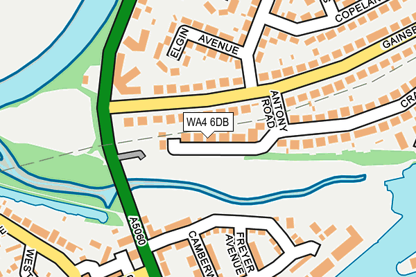 WA4 6DB map - OS OpenMap – Local (Ordnance Survey)