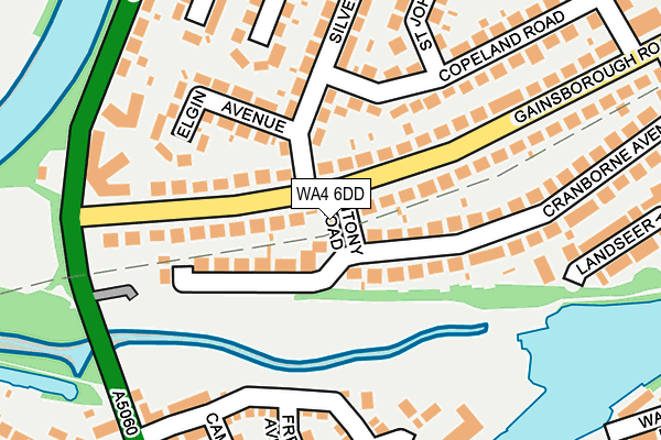WA4 6DD map - OS OpenMap – Local (Ordnance Survey)