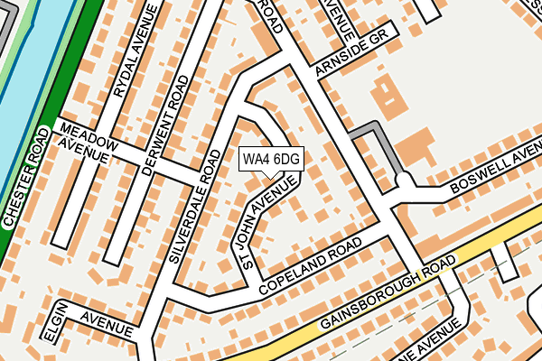 WA4 6DG map - OS OpenMap – Local (Ordnance Survey)