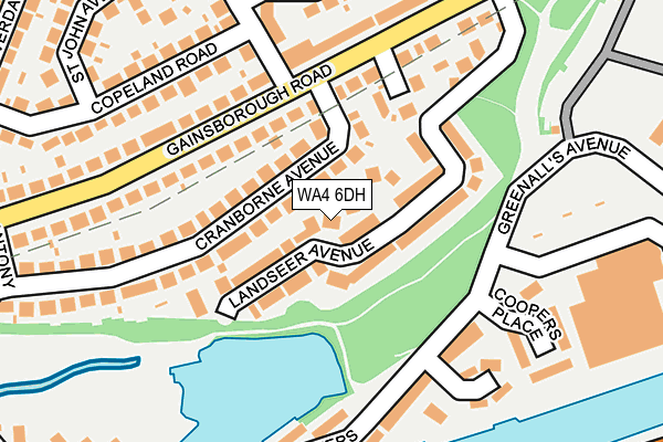 WA4 6DH map - OS OpenMap – Local (Ordnance Survey)