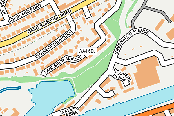 WA4 6DJ map - OS OpenMap – Local (Ordnance Survey)