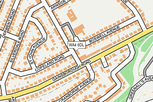 WA4 6DL map - OS OpenMap – Local (Ordnance Survey)
