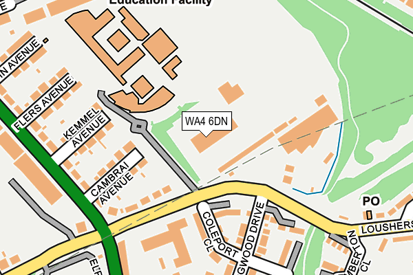 WA4 6DN map - OS OpenMap – Local (Ordnance Survey)