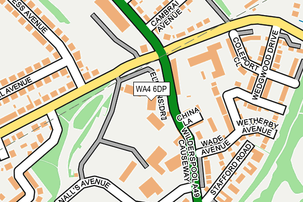WA4 6DP map - OS OpenMap – Local (Ordnance Survey)