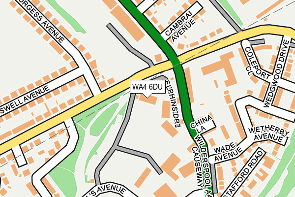 WA4 6DU map - OS OpenMap – Local (Ordnance Survey)