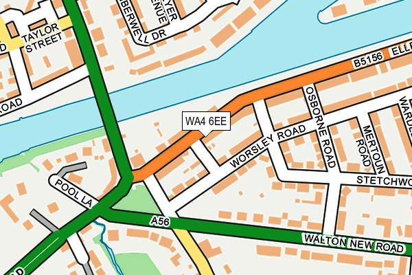 WA4 6EE map - OS OpenMap – Local (Ordnance Survey)