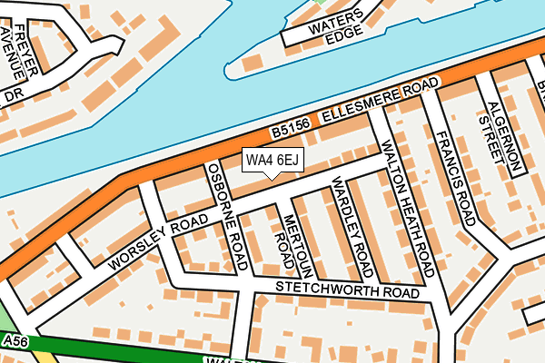 WA4 6EJ map - OS OpenMap – Local (Ordnance Survey)