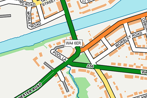 WA4 6ER map - OS OpenMap – Local (Ordnance Survey)