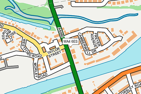 WA4 6ES map - OS OpenMap – Local (Ordnance Survey)