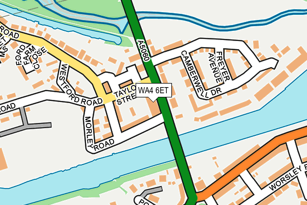 WA4 6ET map - OS OpenMap – Local (Ordnance Survey)