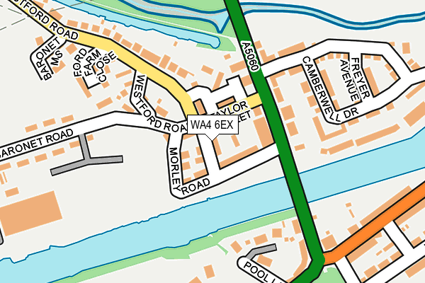 WA4 6EX map - OS OpenMap – Local (Ordnance Survey)
