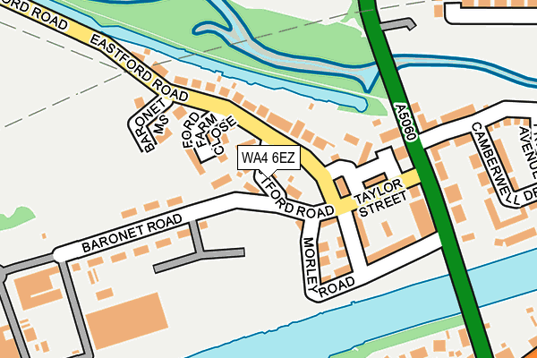 WA4 6EZ map - OS OpenMap – Local (Ordnance Survey)