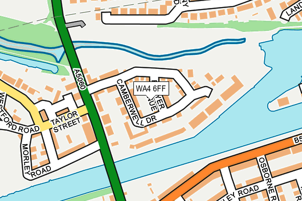WA4 6FF map - OS OpenMap – Local (Ordnance Survey)