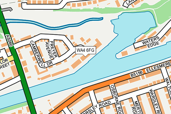 WA4 6FG map - OS OpenMap – Local (Ordnance Survey)