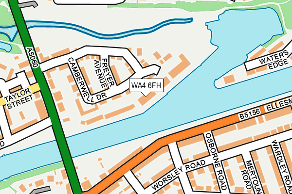 WA4 6FH map - OS OpenMap – Local (Ordnance Survey)