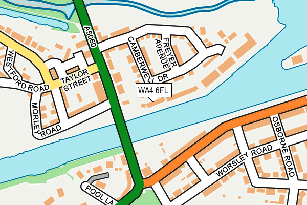 WA4 6FL map - OS OpenMap – Local (Ordnance Survey)
