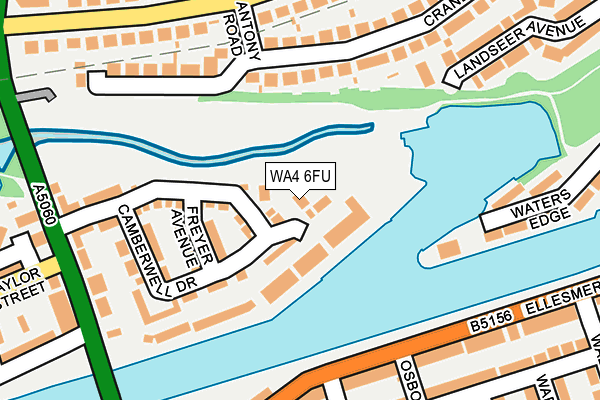 WA4 6FU map - OS OpenMap – Local (Ordnance Survey)