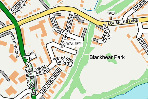 WA4 6FY map - OS OpenMap – Local (Ordnance Survey)