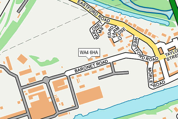 WA4 6HA map - OS OpenMap – Local (Ordnance Survey)