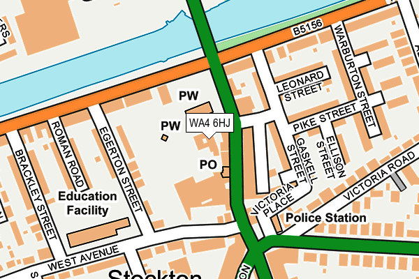 WA4 6HJ map - OS OpenMap – Local (Ordnance Survey)