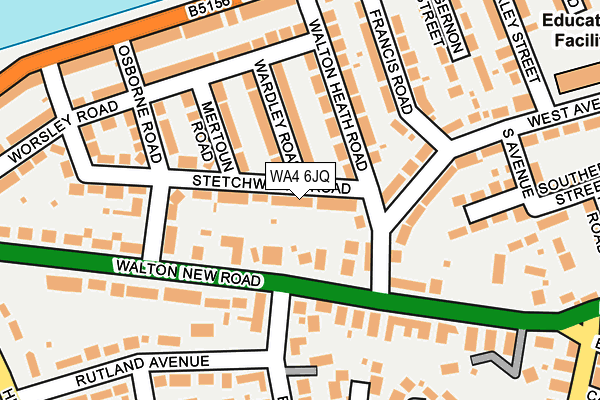 WA4 6JQ map - OS OpenMap – Local (Ordnance Survey)